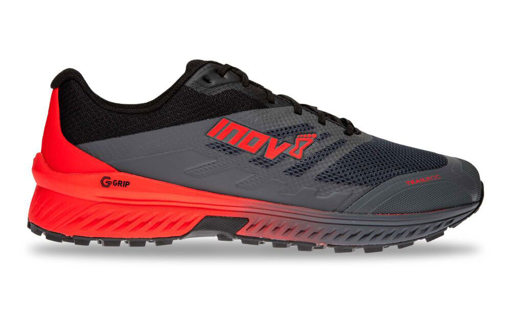 Buty Do Biegania Inov-8 Trailroc G 280 Męskie Szare/Czerwone HAE-106493